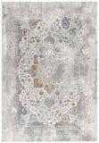 5” X 8” Gray Abstract Patterns Area Rug