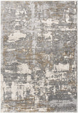 4’ X 6’ Beige And Gray Distressed Area Rug