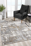 5’ X 8’ Beige And Gray Distressed Area Rug