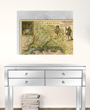 24" X 32" Map Of Virginia C1627 Vintage Poster Wall Art