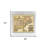 20" X 24" Vintage 1718 Map Of New France