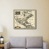 Vintage 1846 Map Of Mexico Unframed Print Wall Art