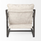 Modern Rustic Cozy Black And Cream Accent Chair