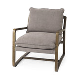 Modern Rustic Cozy Brown And Gray Accent Chair