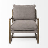 Modern Rustic Cozy Brown And Gray Accent Chair