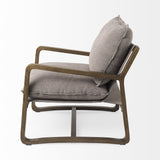 Modern Rustic Cozy Brown And Gray Accent Chair