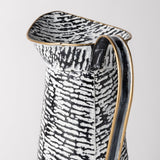 Petite Black And White Textured Jug Vase