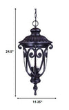 Naples 3-Light Marbelized Mahogany Hanging Light