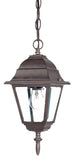 Antique Brown Beveled Glass Outdoor Hanging Light