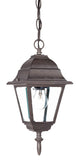 Antique Brown Beveled Glass Outdoor Hanging Light