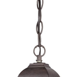 Antique Brown Beveled Glass Outdoor Hanging Light