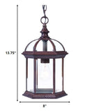 Dark Brown Cage Hanging Light