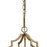 Peyton 4-Light Raw Brass Chandelier With Crystal Accents