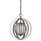 Olivia 1-Light Oil-Rubbed Bronze Crystal Globe Pendant