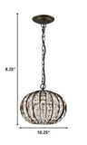 Olivia 1-Light Oil-Rubbed Bronze Crystal Globe Pendant