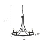 Kennedy 8-Light Satin Nickel Pendant