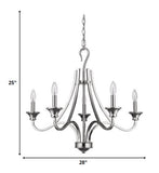 Michelle 5-Light Polished Nickel Chandelier