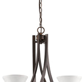 Mia 5-Light Oil-Rubbed Bronze Chandelier With Etched Glass Shades