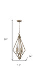 Easton 4-Light Washed Gold Pendant With Crystal Bobeches