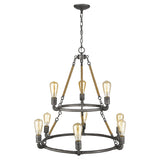 Grayson 9-Light Antique Gray Chandelier