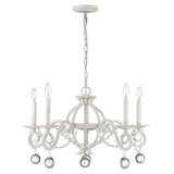 Callie 5-Light Country White Chandelier