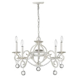 Callie 5-Light Country White Chandelier