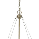 Nora 4-Light Washed Gold Drum Pendant With Abstract Open-Air Cage Shade