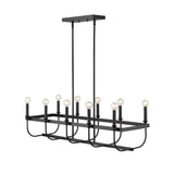 Beckett 10-Light Matte Black Island Pendant