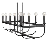 Beckett 10-Light Matte Black Island Pendant