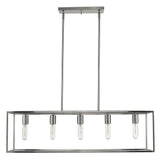 Cobar 5-Light Satin Nickel Island Pendant