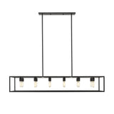 Cobar 5-Light Satin Nickel Island Pendant