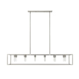 Cobar 12-Light Satin Nickel Island Pendant