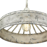 Skylar 1-Light White Pendant With Halophane Glass Shade