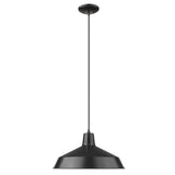 Industrial Matte Black Hanging Light