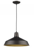 Industrial Brushed Bronze Hanging Light