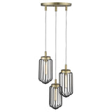 Reece 3-Light Aged Brass Chandelier