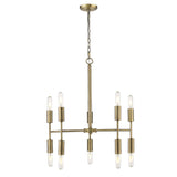 Perret 10-Light Aged Brass Chandelier