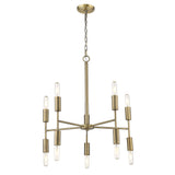 Perret 10-Light Aged Brass Chandelier