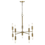 Perret 10-Light Aged Brass Chandelier