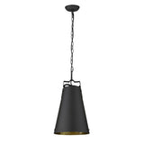 Faza 1-Light Matte Black Pendant