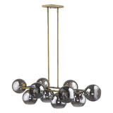 Lunette 6-Light Aged Brass Pendant