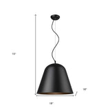 Knell 1-Light Matte Black Pendant