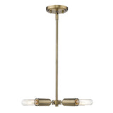 Four Light Dull Gold Hanging Chandelier