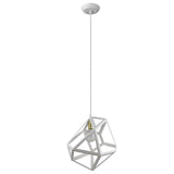 Hedron 1-Light White Pendant