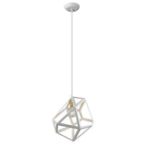 Hedron 1-Light White Pendant