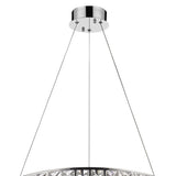 Silver Faux Crystal Bling Ring LED Hanging Light