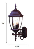 Dark Brown Ornamental Lantern Wall Light