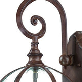 Three Light Dark Brown Eastern Lantern Wall Light