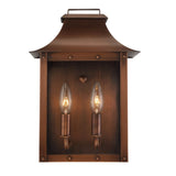 Manchester 2-Light Copper Patina Pocket Wall Light