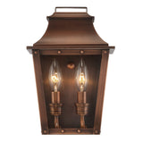 Coventry 2-Light Copper Patina Pocket Wall Light